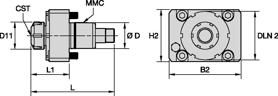 Turret Adapted Clamping Units Driven Tool Axial • ER™