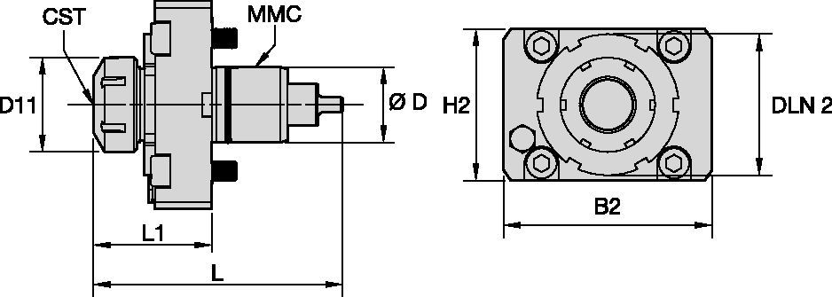 DMG Mori • Ferramenta acionada axial • ER™ • MMC 001