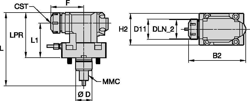 Turret Adapted Clamping Units Driven Tool Radial • ER™