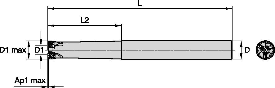 VXF™-07 - Cylindrical End Mills - Inch 6712974 - WIDIA