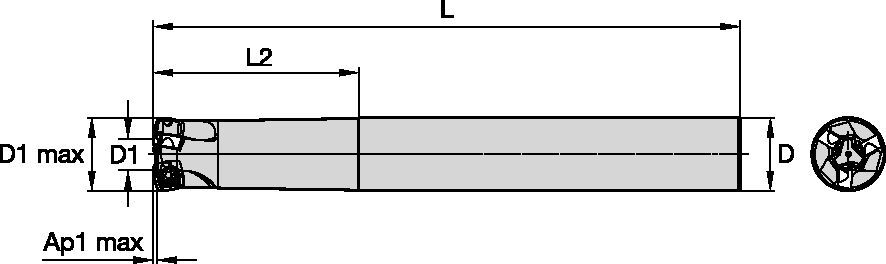 VXF™-12 - Cylindrical End Mills - Inch 6733677 - WIDIA