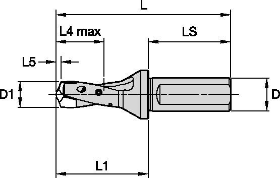 TDMX 1.5xD Flanged Shank mm Holemaking - 6680955 - WIDIA