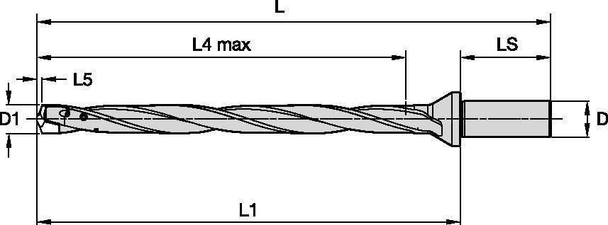 TDMX 12xD Flanged Shank Inch Holemaking - 6680980 - WIDIA