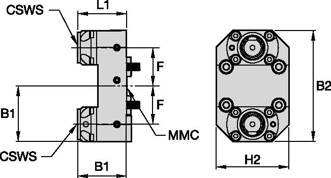 Nakamura™ • Ferramenta estática axial • KM™ • MMC 030