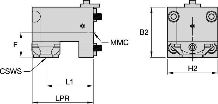 Turret Adapter Clamping Units Nakamura™ • Driven/Static Tool Radial • KM™