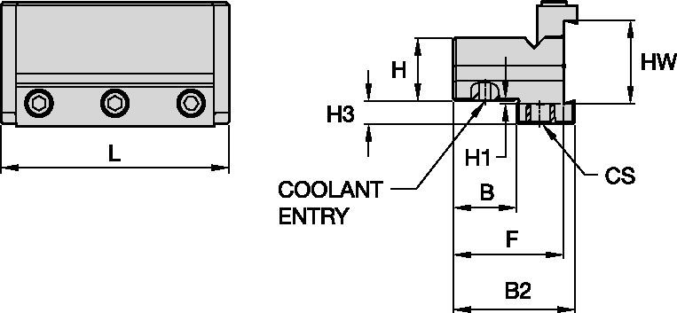 Beyond™ Evolution™ • Modular Tool Block • Through Coolant • Inch