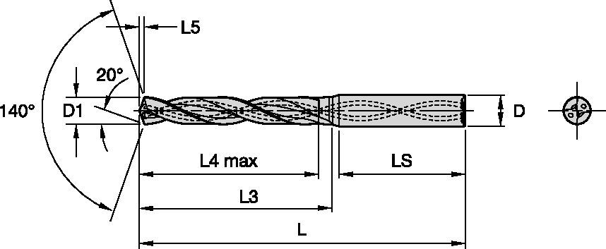 HPX • B226 • 8 x D • Innere Kühlmittelzuführung