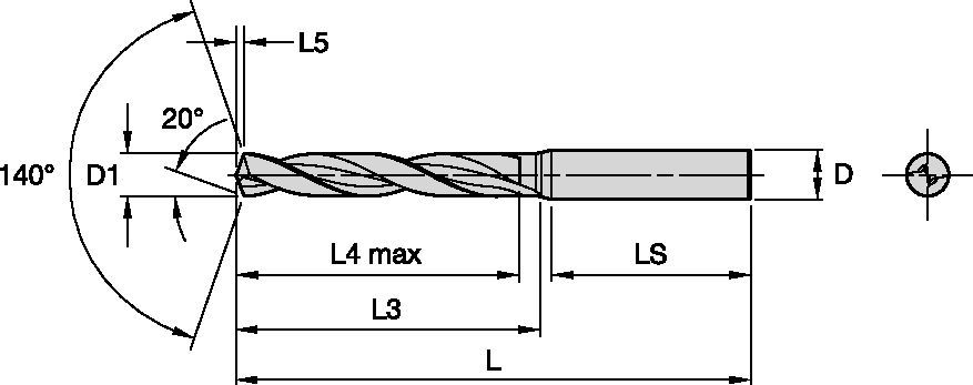 KenDrill™ HPX • 5 x D • Straight Shank • Metric