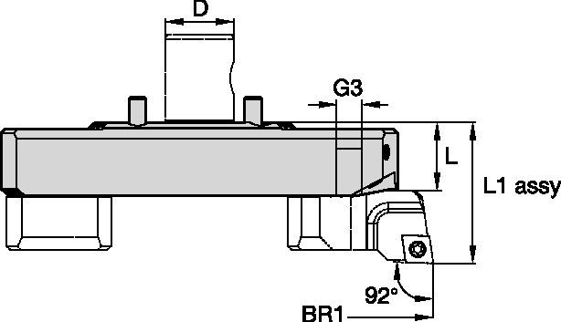 eBore Universal • Outil à glissière pour porte-outil DI/DE