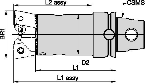 eBore™ • SYSTEME D'ALESAGE 1/2 Fin à 2 arêtes • KM™