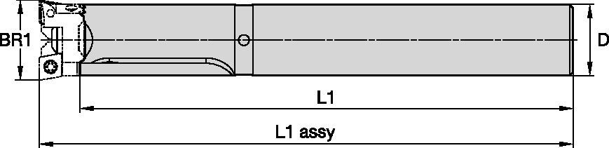 eBore™ • SYSTEME D'ALESAGE 1/2 Fin à 2 arêtes • CORPS QUEUE CYLINDRIQUE