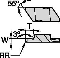 Top Notch™ NGD3062RK Groove and Turn Insert 1818113 - Kennametal