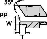 Top Notch™ NRD4062L Groove and Turn Insert 2599537 - Kennametal