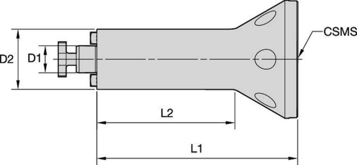 锥度法兰安装接口 • 套式铣刀接口