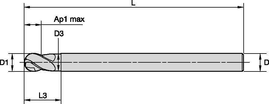 最も幅広いアプリケーションと被削材に対応する粗加工および仕上げ加工向けHARVI™ I TE 4フルートエンドミル