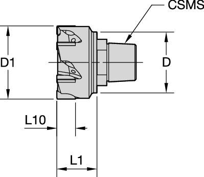 Alésoir modulaire PCD • R420 • Arrosage interne