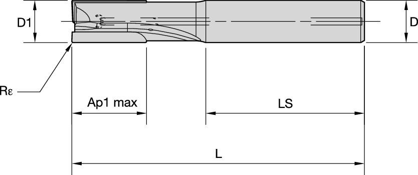 Fresa a candela PCD KenCut™ AQ per sgrossatura e finitura dell’alluminio