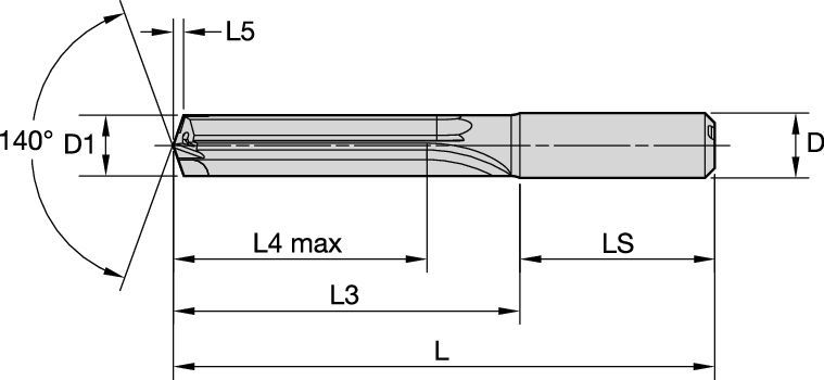 Solid Carbide Drill with PCD tip for Close Tolerances in Non-Ferrous Materials