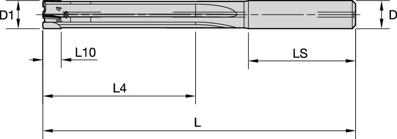 PCD Reamer • R215 • 5 x D • Internal Coolant