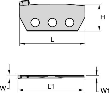 WGCMSU-B • Cuchilla universal WGC Separator • Para capacidad de barras de 2¼″