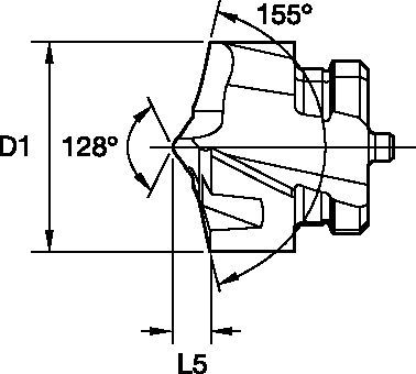 Modüler delik delme • KenTIP™ FS için Karbür kesici uç