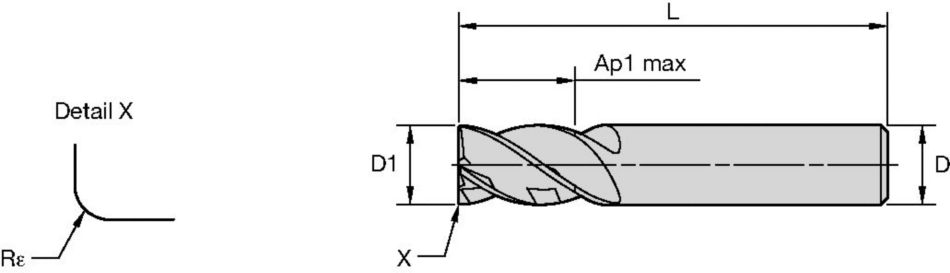 VariMill Xtreme 4FL Solid End Milling - 6827745 - WIDIA