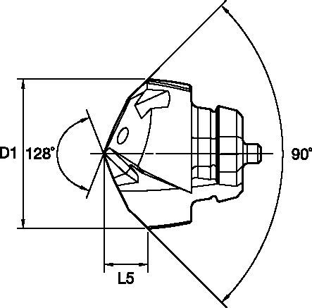 Foratura modulare • Inserto in metallo duro per KenTIP™ FS