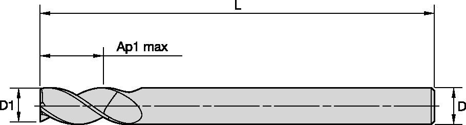 Series 3A09 3FL SE STR IN Solid End Milling - 6853358 - WIDIA