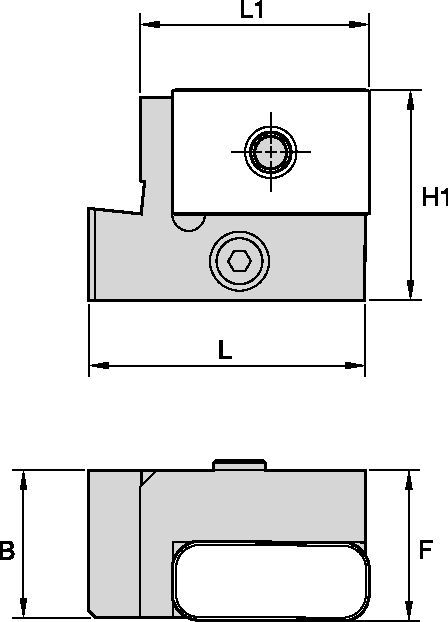 Кассета для пластин LNUX 30, левое исполнение • <br />Для державок для колёсотокарных станков