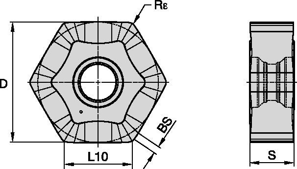 Kesici uçlar • HNMU-MM • Çeşitli uygulamaları hedefleyen genel kullanım amaçlı geometri