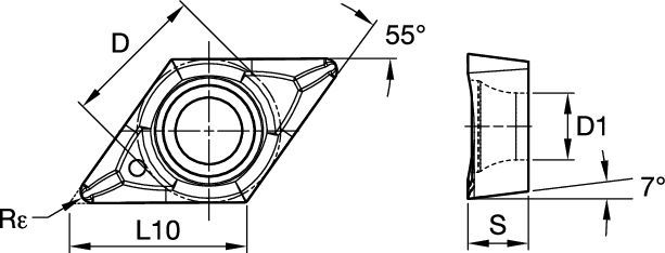 Inserti WIDIA™ • DCGT-AL • Lavorazione dell'alluminio