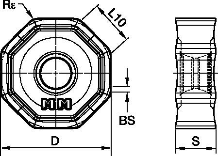 M1600 - ONGX-MM - General Purpose Face Milling 3778942 - WIDIA