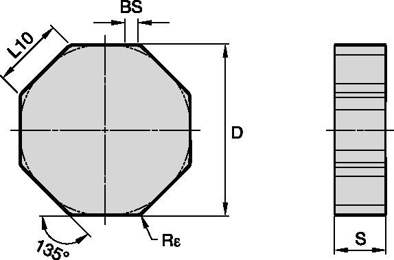 Mill 16™ - Ceramic Insert - ONEC - High-Speed Machining 6134112 - Kennametal