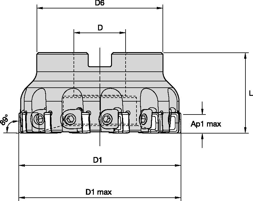 M8090 - 89° - Shell Mills - Metric 6876426 - WIDIA