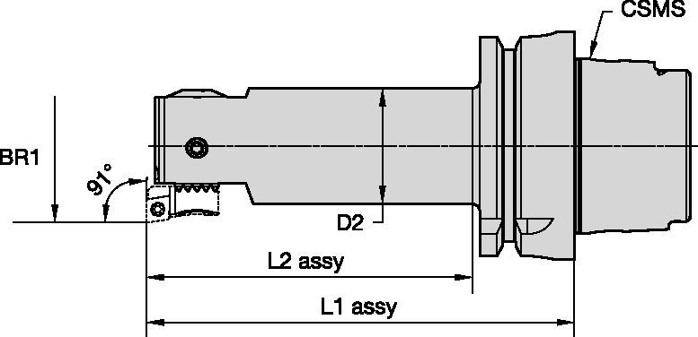 eBore™ Alésage finition • Unité de coupe • HSK63A