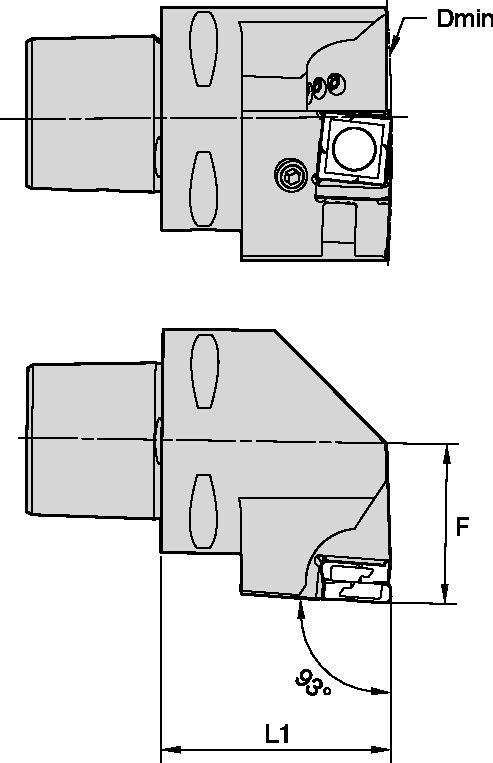 FIX8™ • Toolholder • PSC80 • PCJN • 93° • Through Coolant