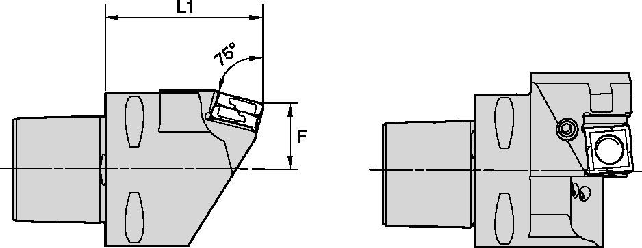 FIX8™ • Toolholder • PSC63 • PCBN • 75° • Through Coolant