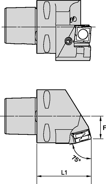 FIX8™ • Toolholder • PSC63 • PCBN • 75° • Through Coolant