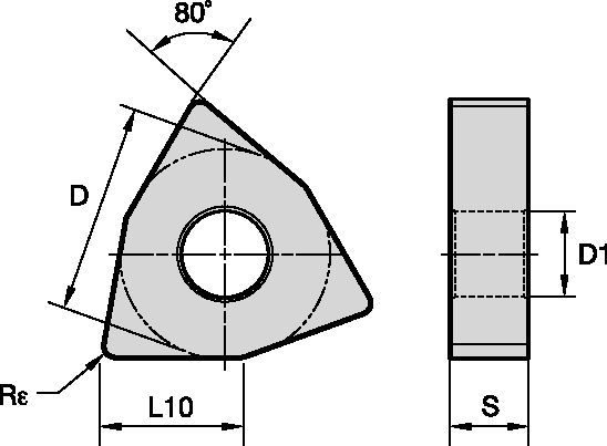 Kenloc™ WNGA ISO/ANSI Turning Insert 1181987 - Kennametal