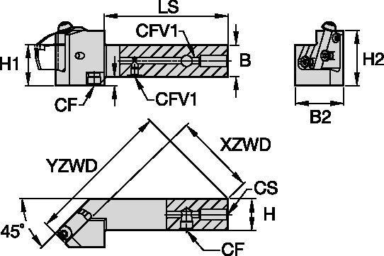 Grooving, and Cut-Off • Square Shank