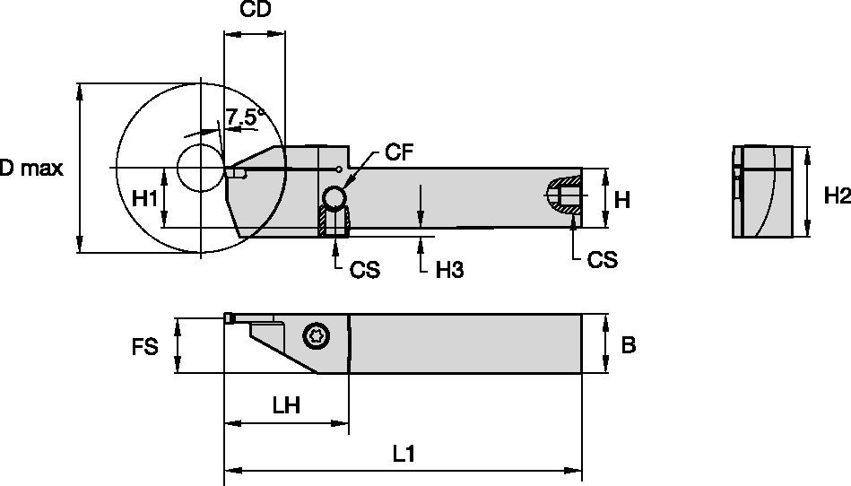 Grooving, and Cut-Off • Square Shank