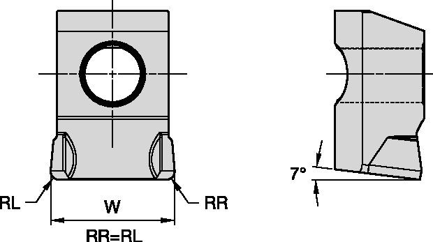 LG™ 123568140 Groove and Turn Insert 6909028 - Widia