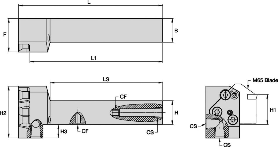 Grooving, and Cut-Off • Square Shank