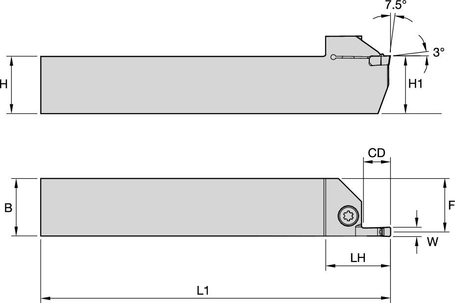 Monobloc droit