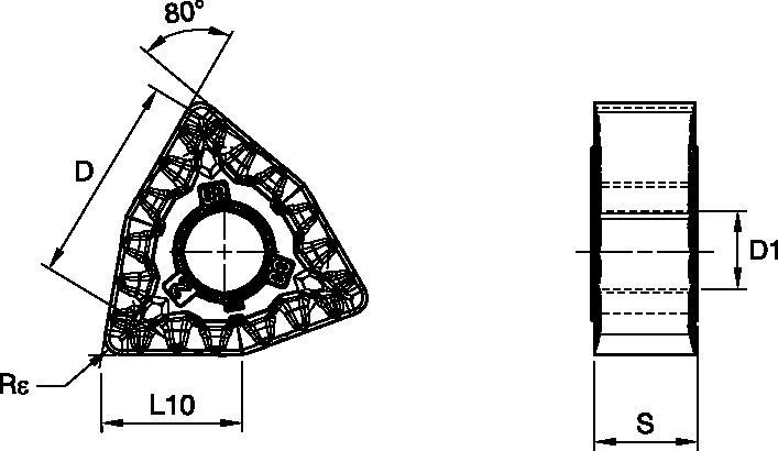 Victory™ WNMG080412UR Insert 4170041 - Widia