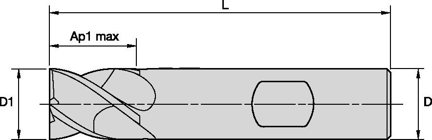 WCE4 • Sharp Edge • 4 Flute • Weldon® Shank • Inch