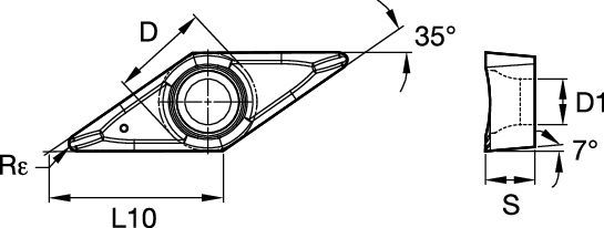 WIDIA™- Wendeschneidplatten • VCGT-AL • Bearbeitung von Aluminium