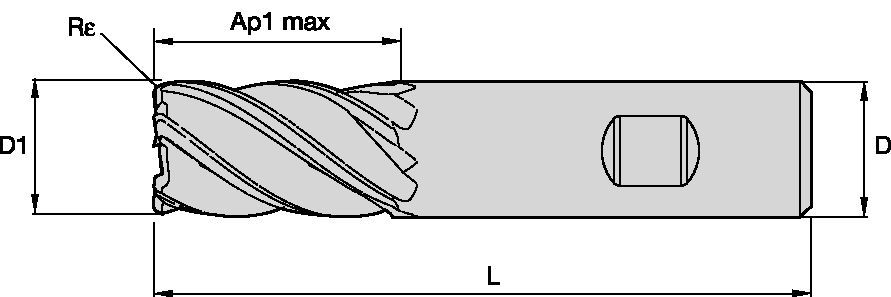 HARVI™ II Vollhartmetall-Schaftfräser zum Schruppen und Schlichten mehrerer Werkstoffe