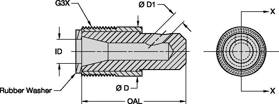 Longer service life than standard tungsten carbide versions when used with aggressive abrasives like aluminum oxide or silicon carbide