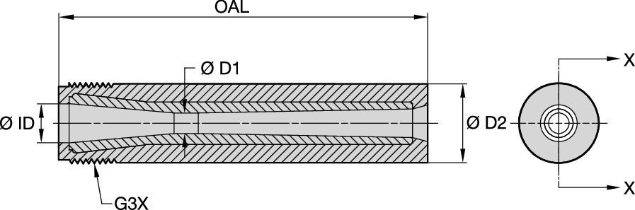 SLVE-AP Series Blast Nozzles • Conventional Long Venturi • Silicon Carbide